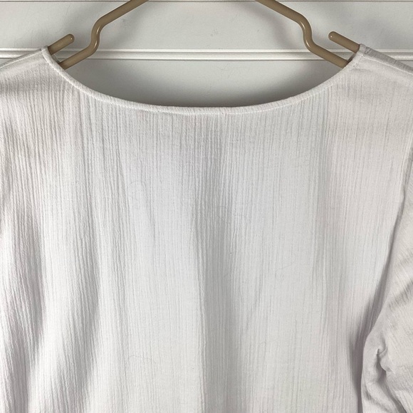 Soft Surroundings Women's Top SZ Medium White Overlay Tunic Blouse 3/4 Sleeves - Picture 6 of 6